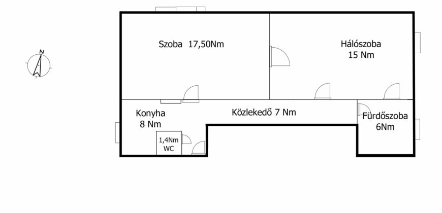 Kazincbarcikán, Május 1. út 12. Eladó tégla lakás